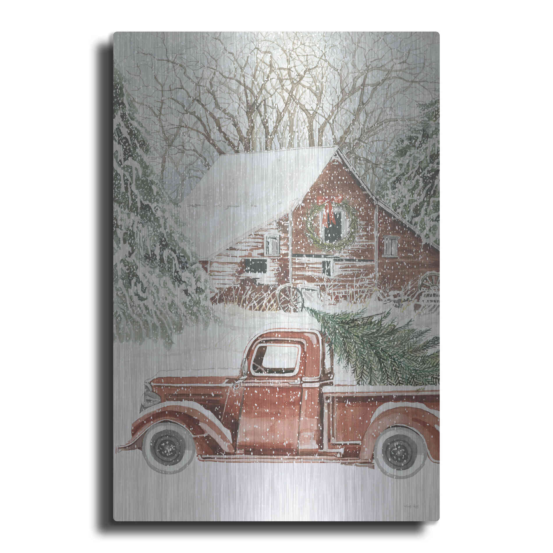 Luxe Metal Art 'Down Home Christmas' by Cindy Jacobs, Metal Wall Art