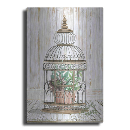 Luxe Metal Art 'Caged Beauty I' by Cindy Jacobs, Metal Wall Art