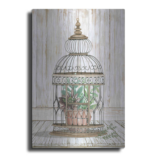 Luxe Metal Art 'Caged Beauty I' by Cindy Jacobs, Metal Wall Art