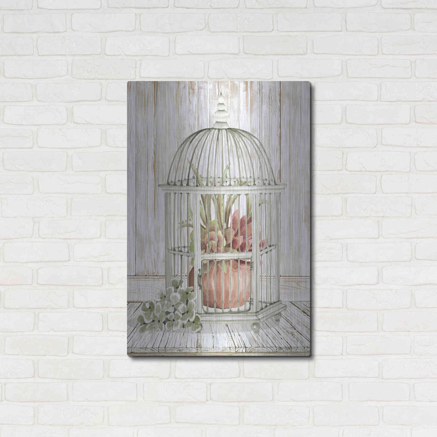 Luxe Metal Art 'Caged Beauty II' by Cindy Jacobs, Metal Wall Art,24x36