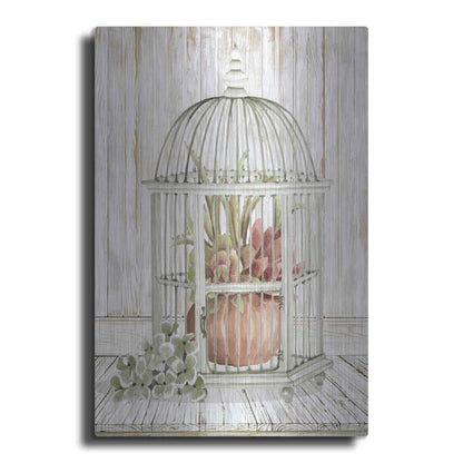 Luxe Metal Art 'Caged Beauty II' by Cindy Jacobs, Metal Wall Art