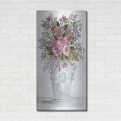 Luxe Metal Art 'Lilacs II' by Cindy Jacobs, Metal Wall Art,24x48