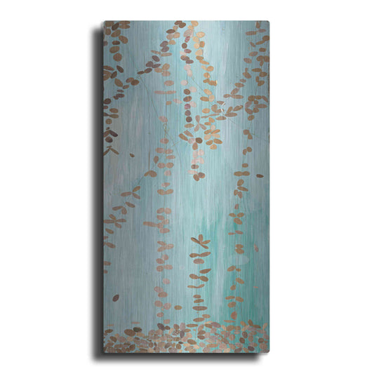 Luxe Metal Art 'Trailing Vines II Blue' by Candra Boggs, Metal Wall Art