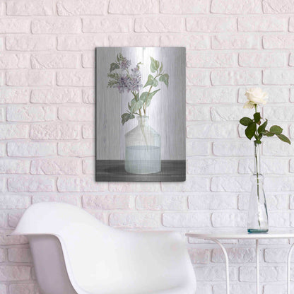 Luxe Metal Art 'Lilacs IV' by Cindy Jacobs, Metal Wall Art,16x24