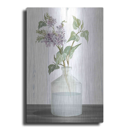 Luxe Metal Art 'Lilacs IV' by Cindy Jacobs, Metal Wall Art