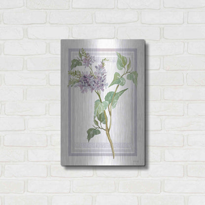 Luxe Metal Art 'Lilacs V' by Cindy Jacobs, Metal Wall Art,16x24