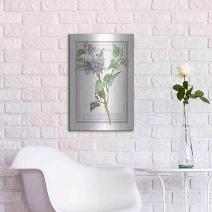 Luxe Metal Art 'Lilacs V' by Cindy Jacobs, Metal Wall Art,16x24