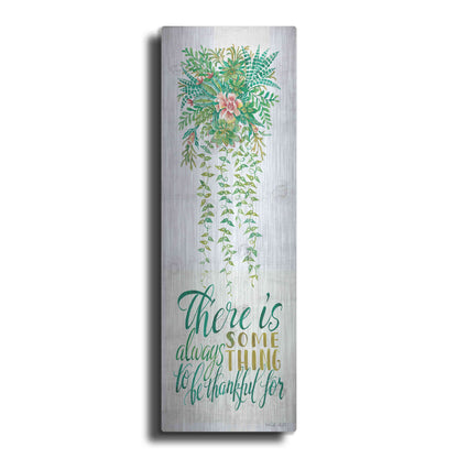 Luxe Metal Art 'Be Thankful For Hanging Plant' by Cindy Jacobs, Metal Wall Art