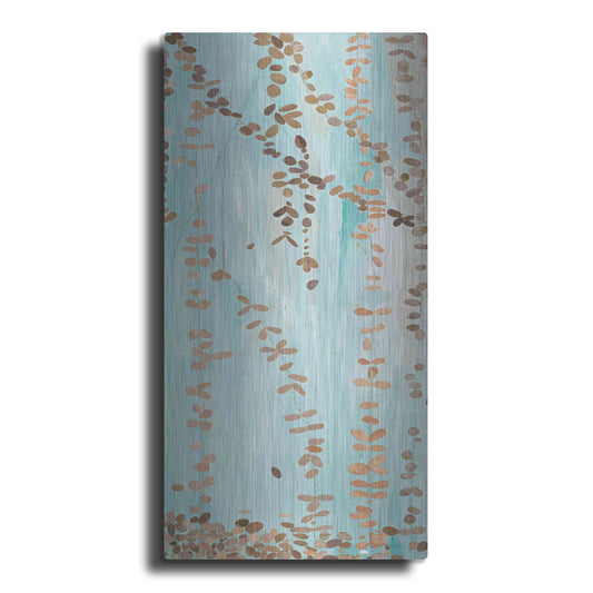 Luxe Metal Art 'Trailing Vines III Blue' by Candra Boggs, Metal Wall Art