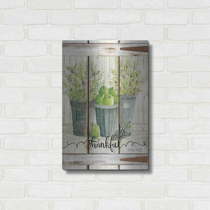 Luxe Metal Art 'Eucalyptus - Thankful' by Cindy Jacobs, Metal Wall Art,16x24