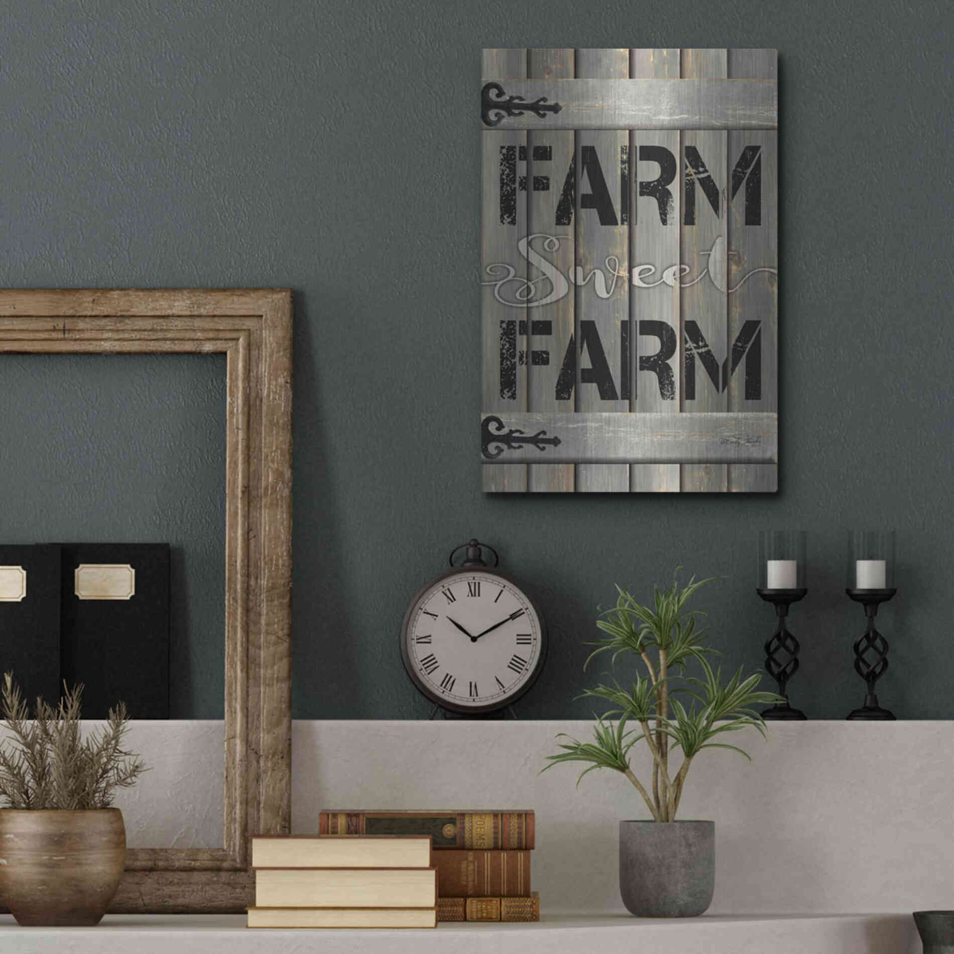 Luxe Metal Art 'Farm Sweet Farm' by Cindy Jacobs, Metal Wall Art,12x16