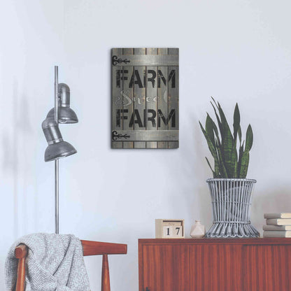 Luxe Metal Art 'Farm Sweet Farm' by Cindy Jacobs, Metal Wall Art,16x24