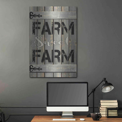 Luxe Metal Art 'Farm Sweet Farm' by Cindy Jacobs, Metal Wall Art,24x36
