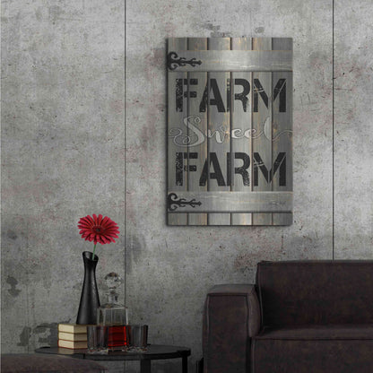 Luxe Metal Art 'Farm Sweet Farm' by Cindy Jacobs, Metal Wall Art,24x36
