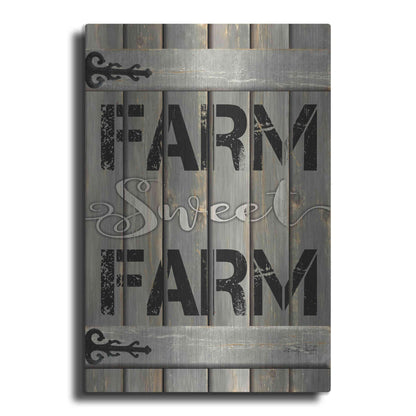 Luxe Metal Art 'Farm Sweet Farm' by Cindy Jacobs, Metal Wall Art