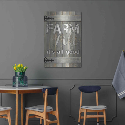 Luxe Metal Art 'Farm Life It's All Good' by Cindy Jacobs, Metal Wall Art,24x36