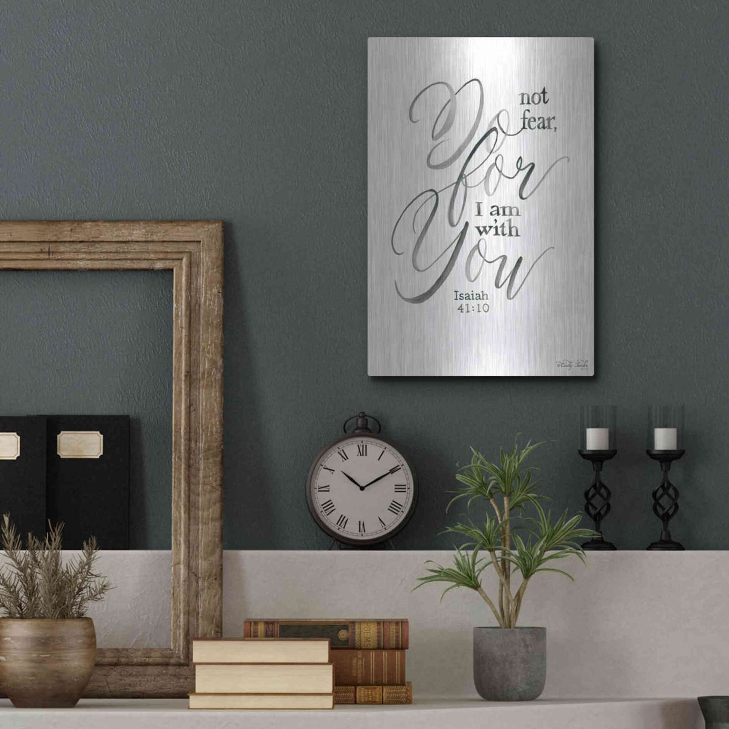 Luxe Metal Art 'Do Not Fear' by Cindy Jacobs, Metal Wall Art,12x16