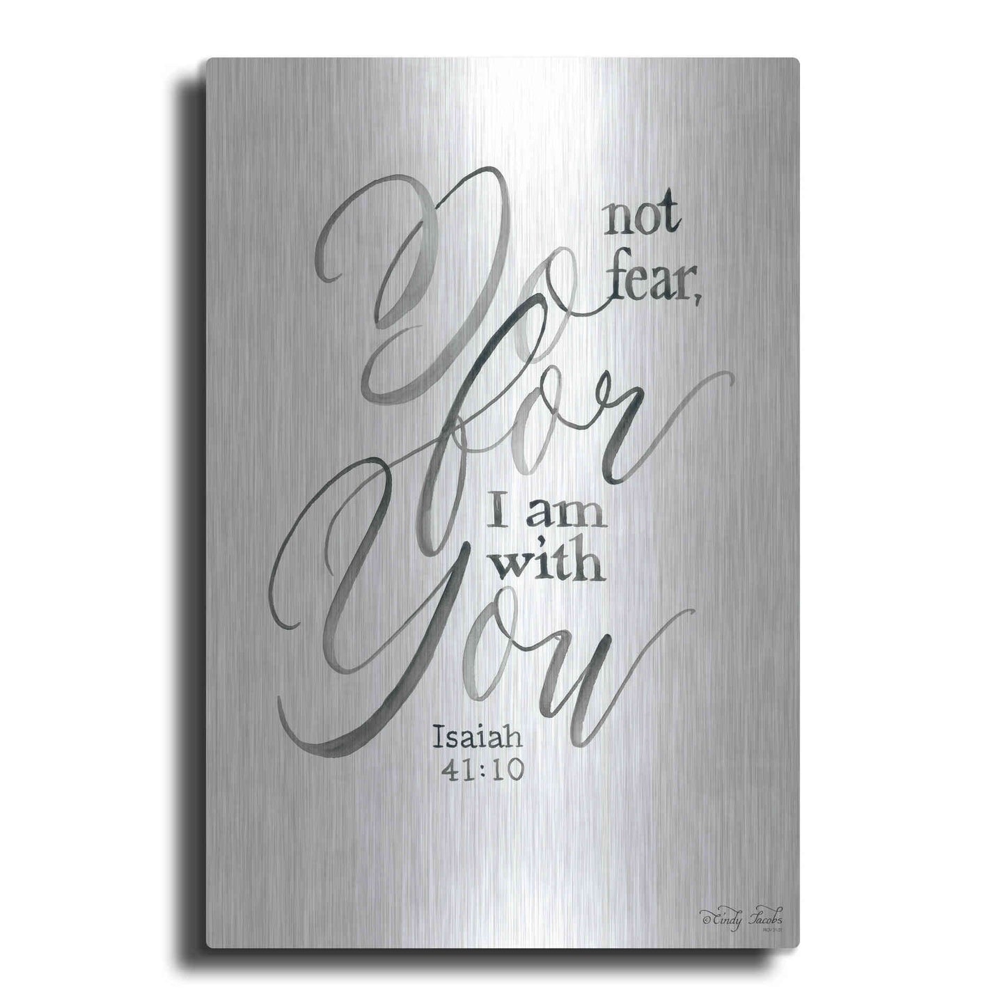 Luxe Metal Art 'Do Not Fear' by Cindy Jacobs, Metal Wall Art