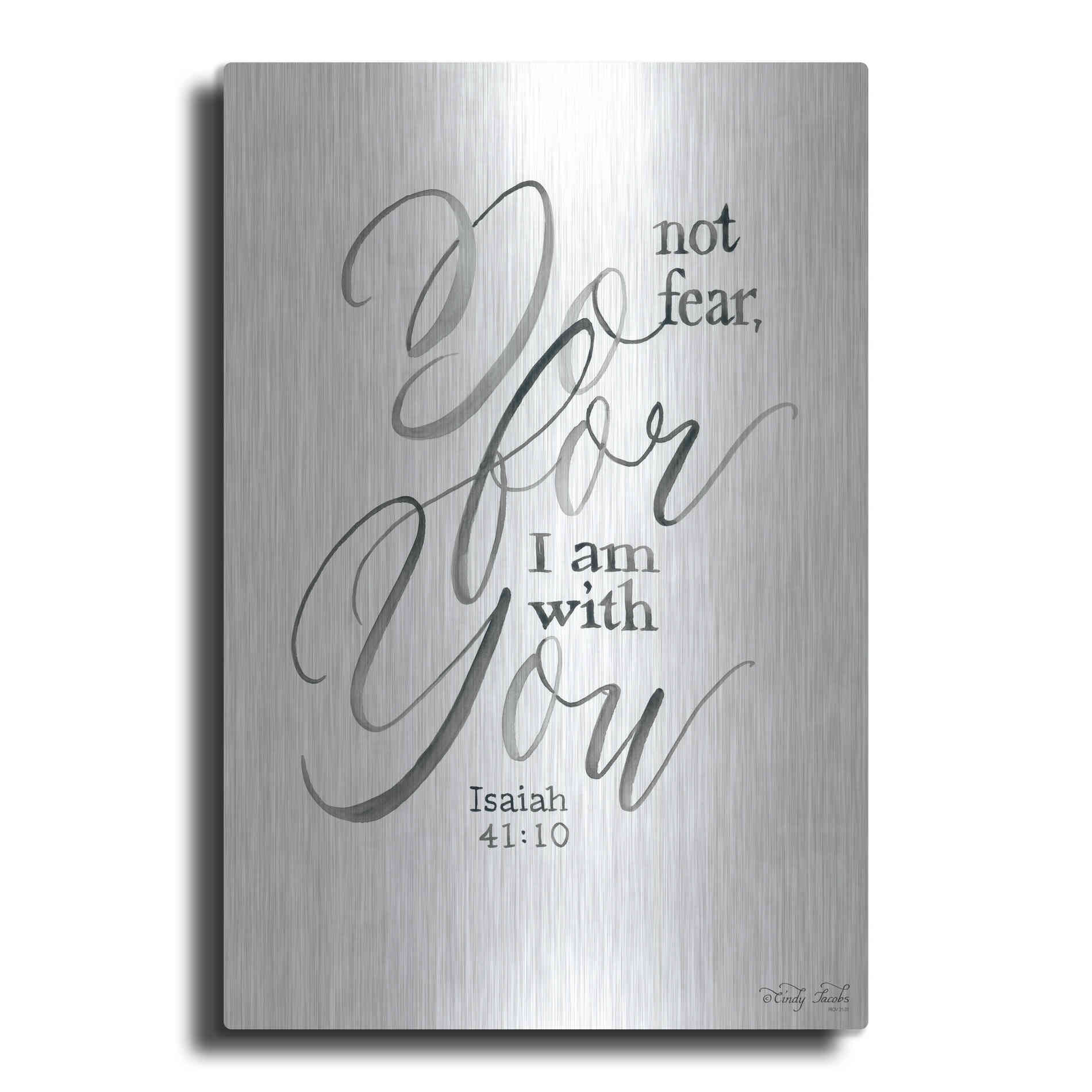 Luxe Metal Art 'Do Not Fear' by Cindy Jacobs, Metal Wall Art