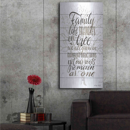 Luxe Metal Art 'Family' by Cindy Jacobs, Metal Wall Art,24x48