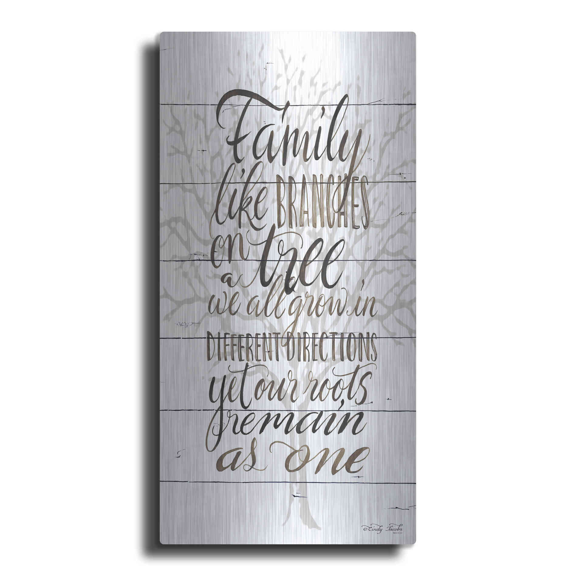 Luxe Metal Art 'Family' by Cindy Jacobs, Metal Wall Art
