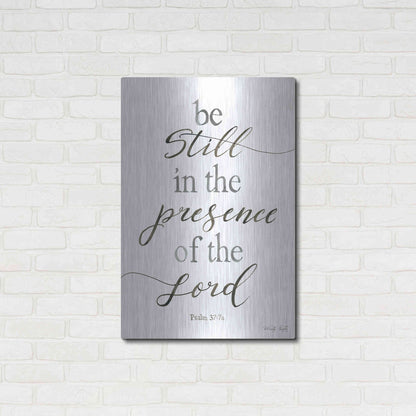Luxe Metal Art 'Be Still in the Presence of the Lord' by Cindy Jacobs, Metal Wall Art,24x36