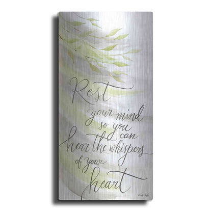 Luxe Metal Art 'Rest Your Mind' by Cindy Jacobs, Metal Wall Art