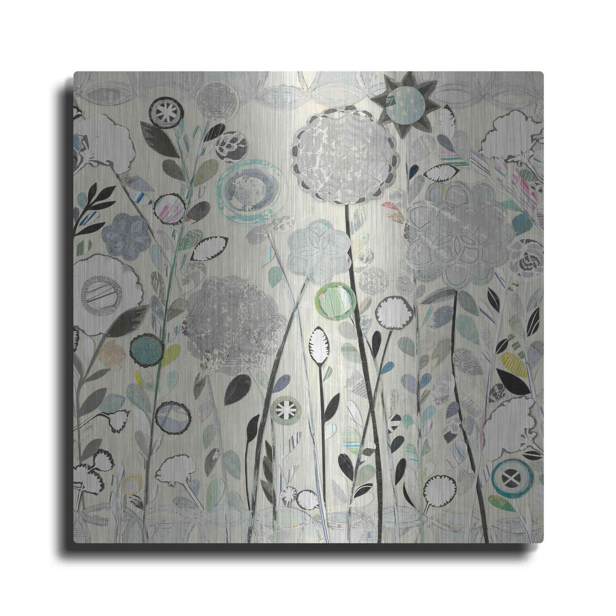 Luxe Metal Art 'Interlocking Shadows Sq' by Candra Boggs, Metal Wall Art