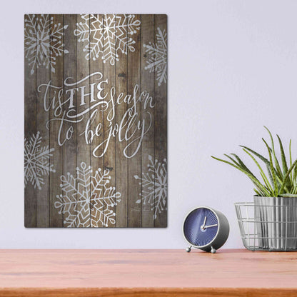 Luxe Metal Art 'Tis the Season Snowflakes' by Cindy Jacobs, Metal Wall Art,12x16