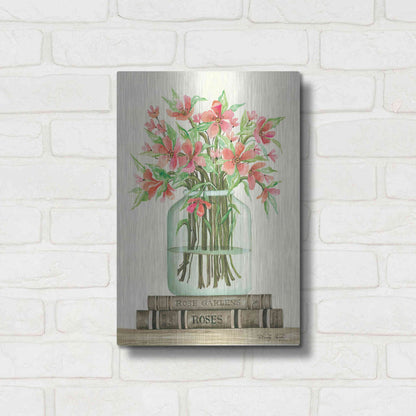 Luxe Metal Art 'Book Bouquet II' by Cindy Jacobs, Metal Wall Art,12x16