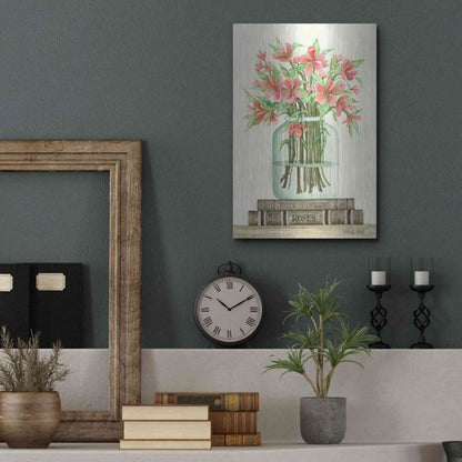 Luxe Metal Art 'Book Bouquet II' by Cindy Jacobs, Metal Wall Art,12x16