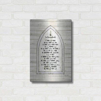 Luxe Metal Art 'Ten Commandments' by Cindy Jacobs, Metal Wall Art,16x24