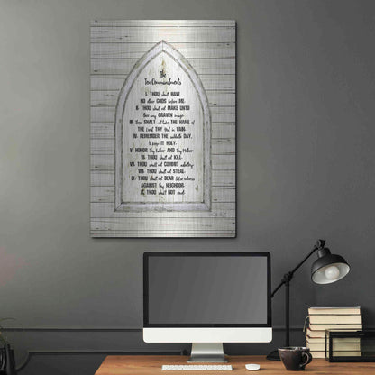 Luxe Metal Art 'Ten Commandments' by Cindy Jacobs, Metal Wall Art,24x36