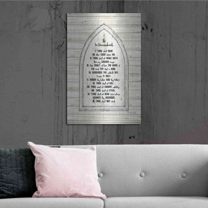 Luxe Metal Art 'Ten Commandments' by Cindy Jacobs, Metal Wall Art,24x36