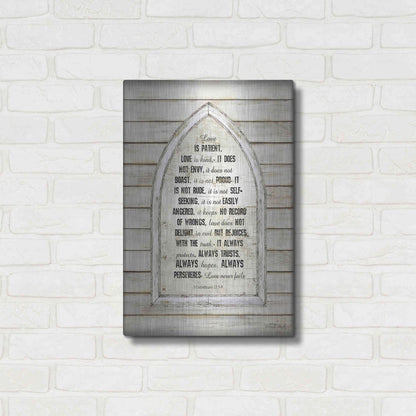 Luxe Metal Art 'Love is Patient Verse Arch' by Cindy Jacobs, Metal Wall Art,16x24