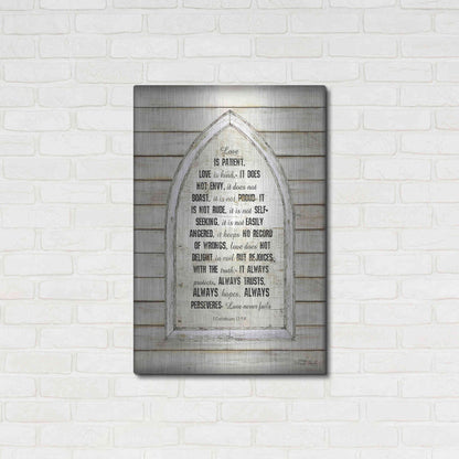 Luxe Metal Art 'Love is Patient Verse Arch' by Cindy Jacobs, Metal Wall Art,24x36