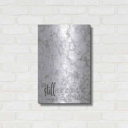 Luxe Metal Art 'Be Still' by Cindy Jacobs, Metal Wall Art,16x24