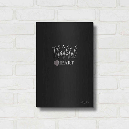 Luxe Metal Art 'A Thankful Heart Sign' by Cindy Jacobs, Metal Wall Art,12x16