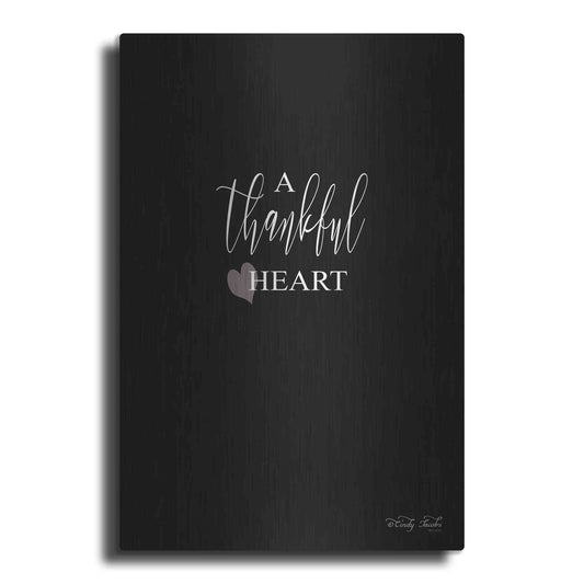 Luxe Metal Art 'A Thankful Heart Sign' by Cindy Jacobs, Metal Wall Art