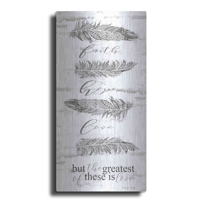 Luxe Metal Art 'The Greatest is Love' by Cindy Jacobs, Metal Wall Art