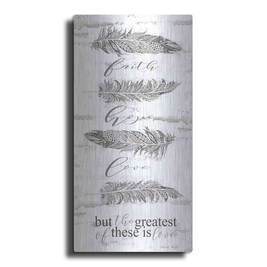 Luxe Metal Art 'The Greatest is Love' by Cindy Jacobs, Metal Wall Art