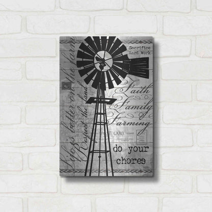 Luxe Metal Art 'Do Your Chores Windmill' by Cindy Jacobs, Metal Wall Art,12x16