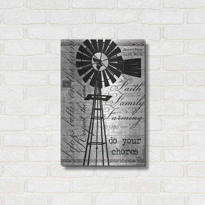 Luxe Metal Art 'Do Your Chores Windmill' by Cindy Jacobs, Metal Wall Art,16x24