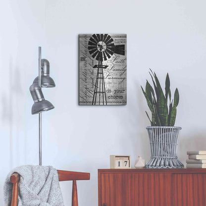 Luxe Metal Art 'Do Your Chores Windmill' by Cindy Jacobs, Metal Wall Art,16x24