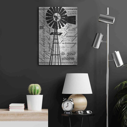 Luxe Metal Art 'Do Your Chores Windmill' by Cindy Jacobs, Metal Wall Art,16x24