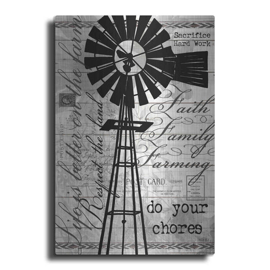 Luxe Metal Art 'Do Your Chores Windmill' by Cindy Jacobs, Metal Wall Art