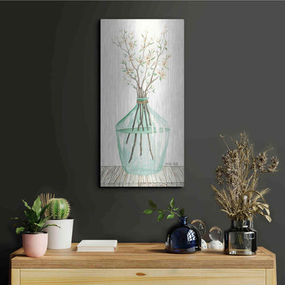 Luxe Metal Art 'Spring Blooms' by Cindy Jacobs, Metal Wall Art,12x24