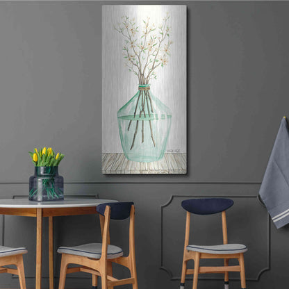 Luxe Metal Art 'Spring Blooms' by Cindy Jacobs, Metal Wall Art,24x48
