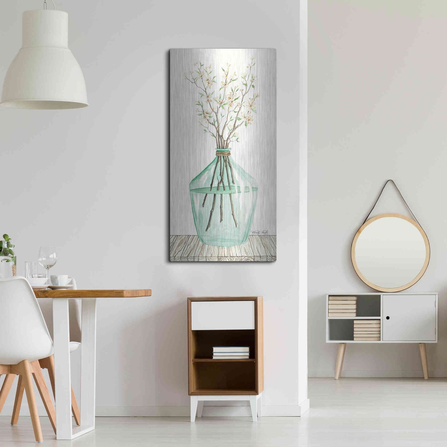 Luxe Metal Art 'Spring Blooms' by Cindy Jacobs, Metal Wall Art,24x48