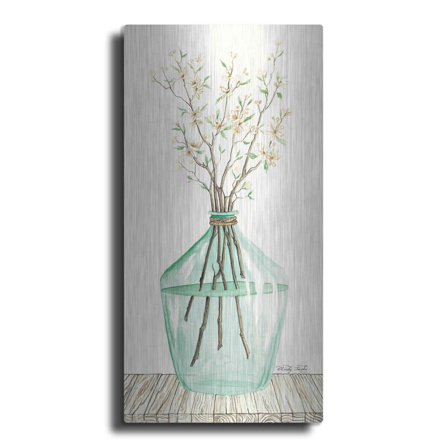 Luxe Metal Art 'Spring Blooms' by Cindy Jacobs, Metal Wall Art